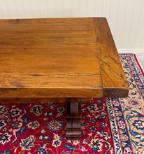 Load image into Gallery viewer, Antique French Country Farm Dining Table Farmhouse Trestle Base Oak c.1890s