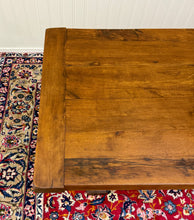 Load image into Gallery viewer, Antique French Country Farm Dining Table Farmhouse Trestle Base Oak c.1890s