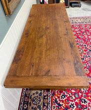 Load image into Gallery viewer, Antique French Country Farm Dining Table Farmhouse Trestle Base Oak c.1890s