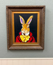 Load image into Gallery viewer, English Framed Acrylic Debonair Hare Painting on Board