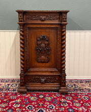 Load image into Gallery viewer, Antique French Renaissance Revival Oak Cabinet Barley Twist Carved Drawers 19thC