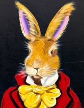 Load image into Gallery viewer, English Framed Acrylic Debonair Hare Painting on Board