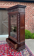 Load image into Gallery viewer, Antique French Bookcase Cabinet Display BARLEY TWIST Oak Renaissance 19th C