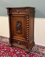 Load image into Gallery viewer, Antique French Renaissance Revival Oak Cabinet Barley Twist Carved Drawers 19thC