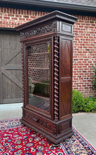 Load image into Gallery viewer, Antique French Bookcase Cabinet Display BARLEY TWIST Oak Renaissance 19th C