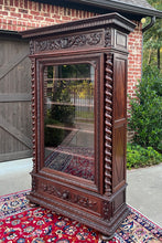 Load image into Gallery viewer, Antique French Bookcase Cabinet Display BARLEY TWIST Oak Renaissance 19th C