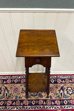 Load image into Gallery viewer, Antique English 4-Post Barley Twist Pedestal Plant Stand Jacobean Oak 36" Tall