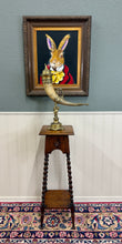 Load image into Gallery viewer, Antique English 4-Post Barley Twist Pedestal Plant Stand Jacobean Oak 36" Tall