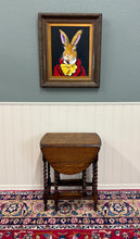 Load image into Gallery viewer, Antique English Table Drop Leaf Gateleg Barley Twist Oak Oval c. 1920-30s