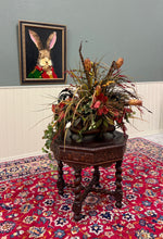 Load image into Gallery viewer, Antique French Octagonal Table Renaissance Revival Barley Twist Oak 24.5"T 19thC