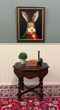 Load image into Gallery viewer, Antique French Octagonal Table Renaissance Revival Barley Twist Oak 24.5"T 19thC