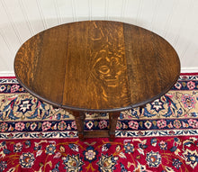 Load image into Gallery viewer, Antique English Table Drop Leaf Gateleg Barley Twist Oak Oval c. 1920-30s