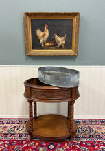 Load image into Gallery viewer, Antique French Oak Barley Twist Standing Planter Jardinière Liner c. 1930s