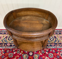 Load image into Gallery viewer, Antique French Oak Barley Twist Standing Planter Jardinière Liner c. 1930s