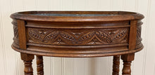 Load image into Gallery viewer, Antique French Oak Barley Twist Standing Planter Jardinière Liner c. 1930s
