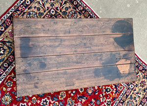 Antique English Coffee Table Farmhouse Rustic Oak Drawers Shaker Legs Mid-19th C