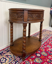 Load image into Gallery viewer, Antique French Oak Barley Twist Standing Planter Jardinière Liner c. 1930s
