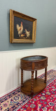 Load image into Gallery viewer, Antique French Oak Barley Twist Standing Planter Jardinière Liner c. 1930s