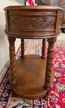 Load image into Gallery viewer, Antique French Oak Barley Twist Standing Planter Jardinière Liner c. 1930s