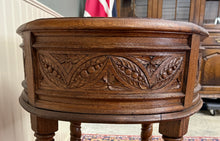 Load image into Gallery viewer, Antique French Oak Barley Twist Standing Planter Jardinière Liner c. 1930s