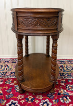 Load image into Gallery viewer, Antique French Oak Barley Twist Standing Planter Jardinière Liner c. 1930s