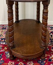 Load image into Gallery viewer, Antique French Oak Barley Twist Standing Planter Jardinière Liner c. 1930s