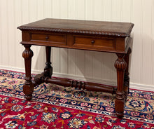 Load image into Gallery viewer, Antique French Henri II Style Writing Desk Table Drawers Oak c. 1930s