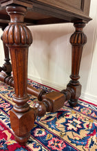 Load image into Gallery viewer, Antique French Henri II Style Writing Desk Table Drawers Oak c. 1930s