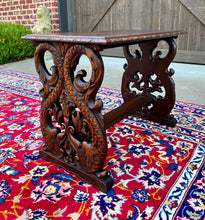 Load image into Gallery viewer, Antique French Coffee Table End Side Table Dolphins Carved Oak Renaissance