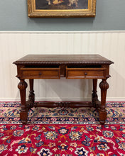 Load image into Gallery viewer, Antique French Henri II Style Writing Desk Table Drawers Oak c. 1930s