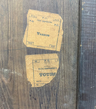 Load image into Gallery viewer, Antique French Breton Bookcase Armoire Linen Cab Wavy Glass Carved Chestnut 19th