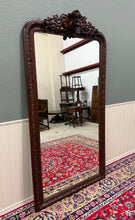 Load image into Gallery viewer, Antique French Renaissance Style Carved Oak Hunt Stag Pier Mirror Crown c.1880s
