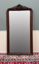 Load image into Gallery viewer, Antique French Renaissance Style Carved Oak Hunt Stag Pier Mirror Crown c.1880s