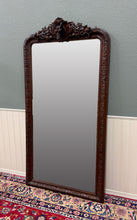 Load image into Gallery viewer, Antique French Renaissance Style Carved Oak Hunt Stag Pier Mirror Crown c.1880s