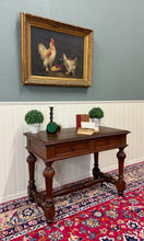Load image into Gallery viewer, Antique French Henri II Style Writing Desk Table Drawers Oak c. 1930s
