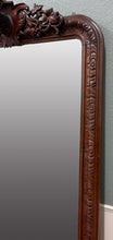 Load image into Gallery viewer, Antique French Renaissance Style Carved Oak Hunt Stag Pier Mirror Crown c.1880s