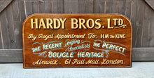 Load image into Gallery viewer, Vintage English Pub Sign Oak Hardy Bros LTD. Angling Specialists London Fly Reel