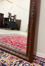 Load image into Gallery viewer, Antique French Renaissance Style Carved Oak Hunt Stag Pier Mirror Crown c.1880s