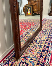 Load image into Gallery viewer, Antique French Renaissance Style Carved Oak Hunt Stag Pier Mirror Crown c.1880s
