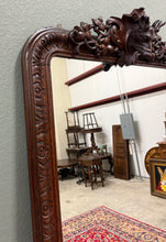 Load image into Gallery viewer, Antique French Renaissance Style Carved Oak Hunt Stag Pier Mirror Crown c.1880s