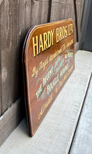 Load image into Gallery viewer, Vintage English Pub Sign Oak Hardy Bros LTD. Angling Specialists London Fly Reel