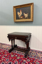 Load image into Gallery viewer, Antique French Oak Renaissance Revival Library Dolphin Table Desk c. 1880s
