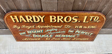Load image into Gallery viewer, Vintage English Pub Sign Oak Hardy Bros LTD. Angling Specialists London Fly Reel