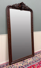 Load image into Gallery viewer, Antique French Renaissance Style Carved Oak Hunt Stag Pier Mirror Crown c.1880s