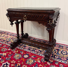 Load image into Gallery viewer, Antique French Oak Renaissance Revival Library Dolphin Table Desk c. 1880s