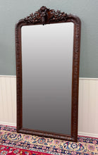 Load image into Gallery viewer, Antique French Renaissance Style Carved Oak Hunt Stag Pier Mirror Crown c.1880s