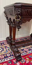 Load image into Gallery viewer, Antique French Oak Renaissance Revival Library Dolphin Table Desk c. 1880s