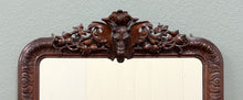 Load image into Gallery viewer, Antique French Renaissance Style Carved Oak Hunt Stag Pier Mirror Crown c.1880s