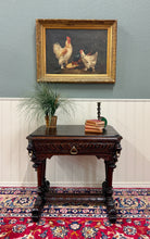 Load image into Gallery viewer, Antique French Oak Renaissance Revival Library Dolphin Table Desk c. 1880s