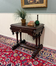 Load image into Gallery viewer, Antique French Oak Renaissance Revival Library Dolphin Table Desk c. 1880s